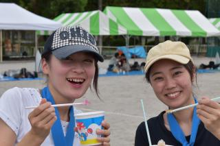 かき氷で水分補給